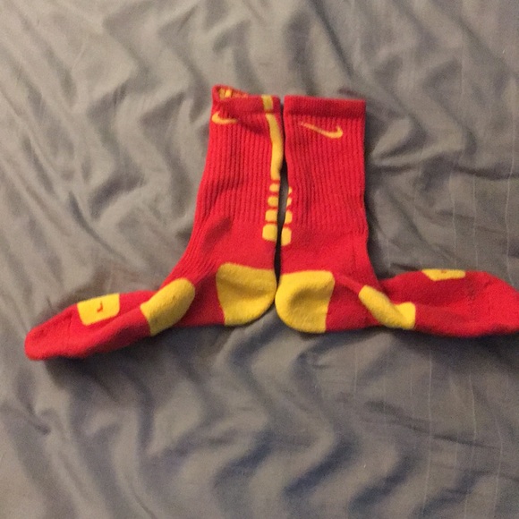 Red and yellow nike socks Clearance